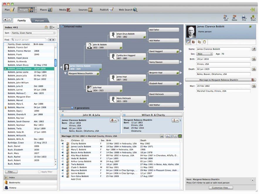 Family tree free software for mac